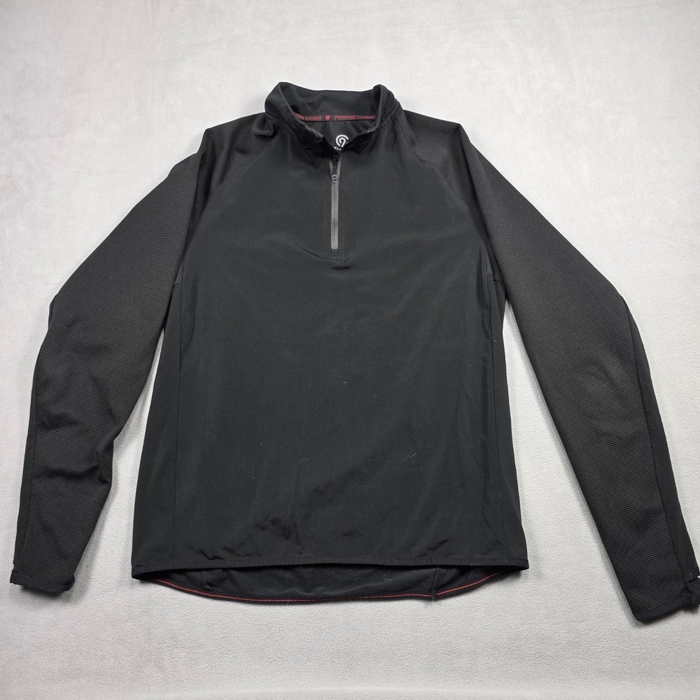 Champion Quarter Zip Mens Medium Black Power Core Stretch‎